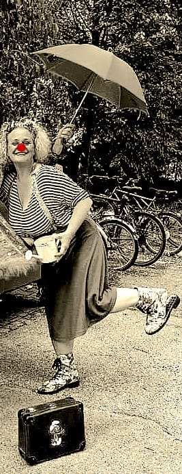 Clown Walkact Interaktion